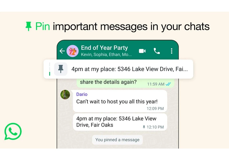 You can now pin up to three important messages in WhatsApp chats