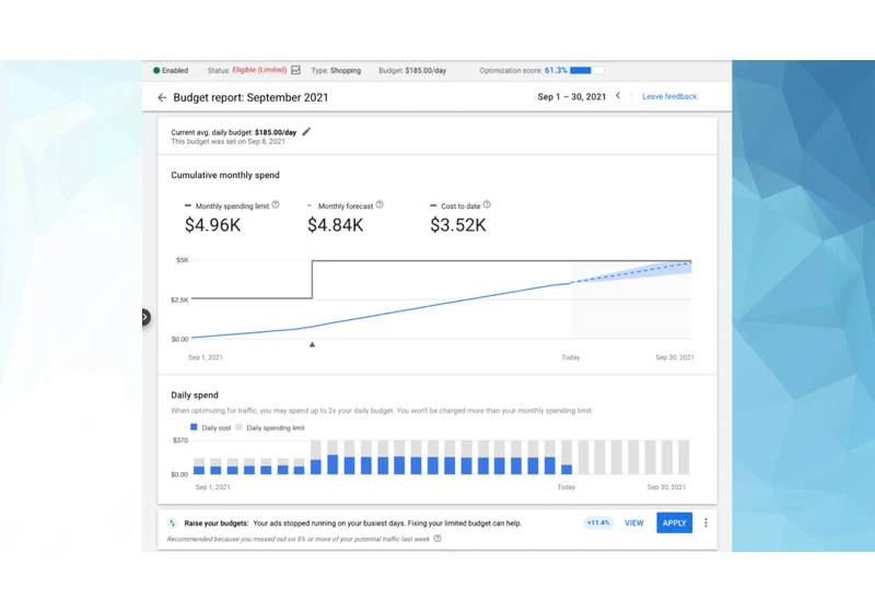 Google Ads launches new budget report