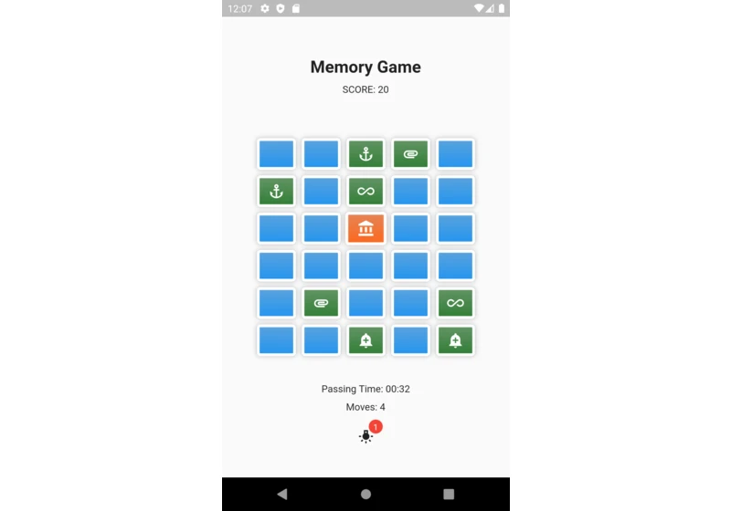 Flutter Memory Game