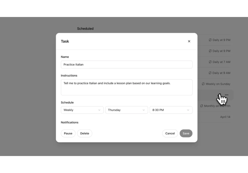 ChatGPT Tasks can start taking over your calendar and remind you to finish your to-do list