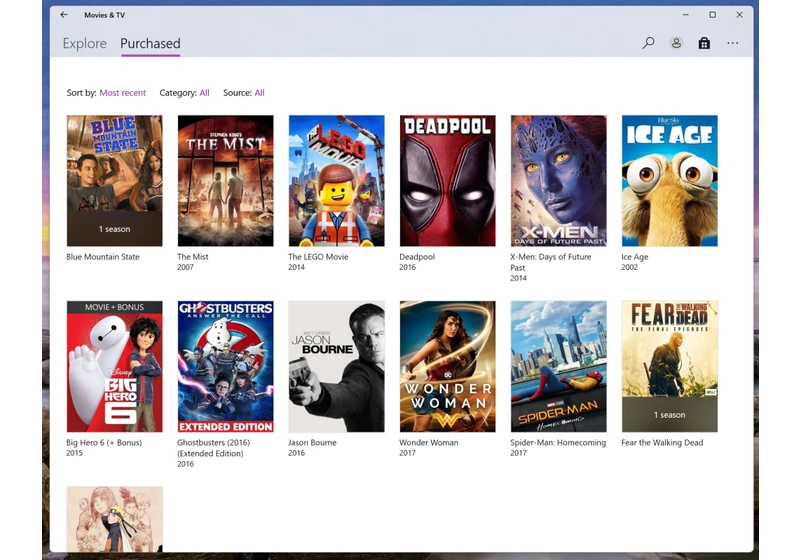 Microsoft stops selling movies and TV shows, but prior purchases remain