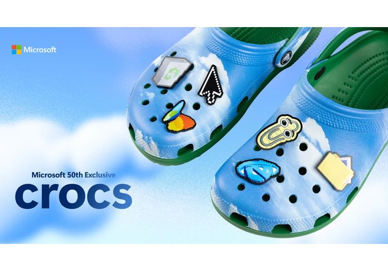  Move over Windows Ugly sweaters, Microsoft is about to drop custom Windows XP Crocs with an all-important Clippy Jibbitz 
