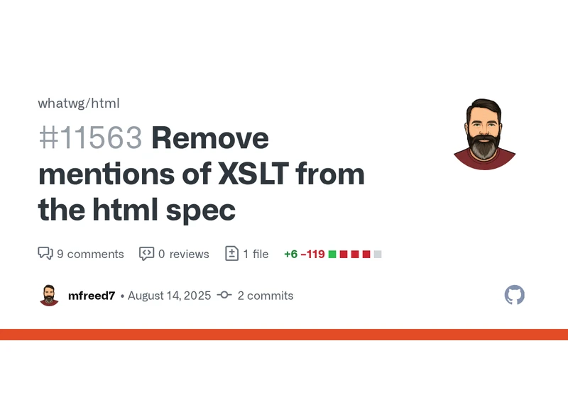 Chrome intends to remove XSLT from the HTML spec