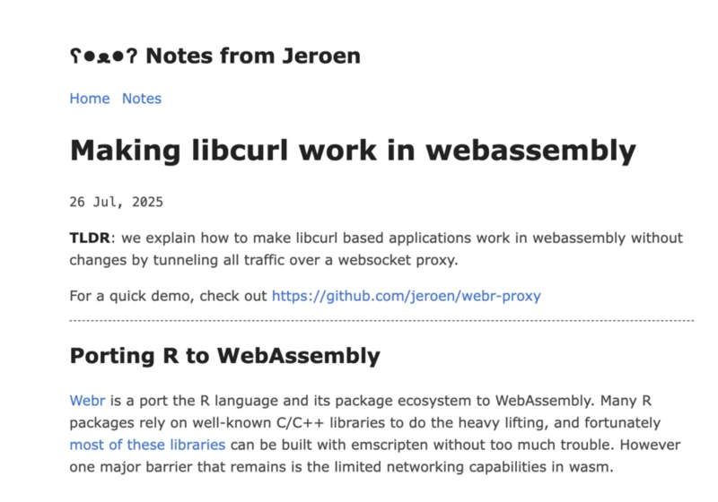 Making Libcurl Work in WebAssembly