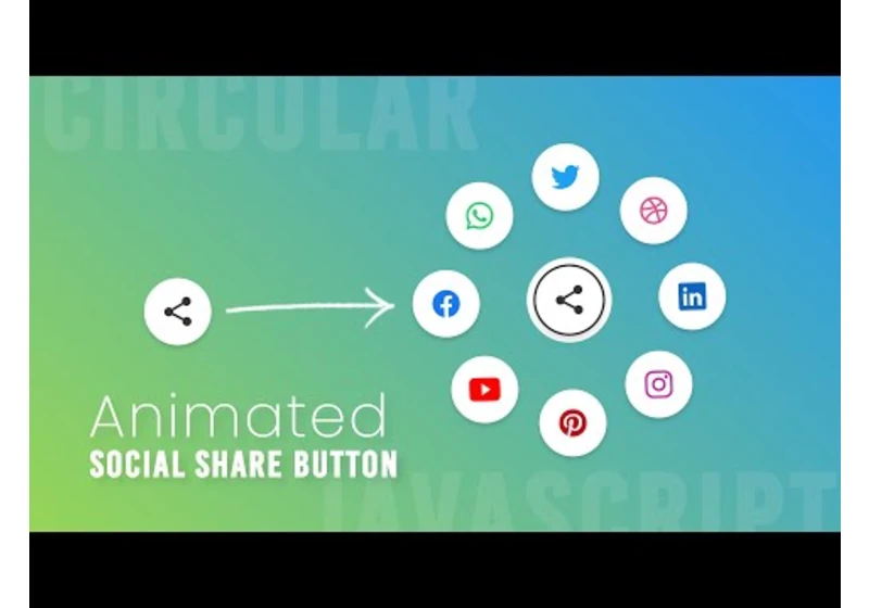 Animated Circular Social Share Menu using Html CSS & Vanilla Javascript