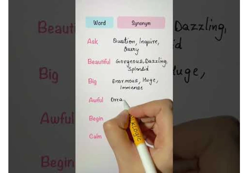 Did you know these synonyms?