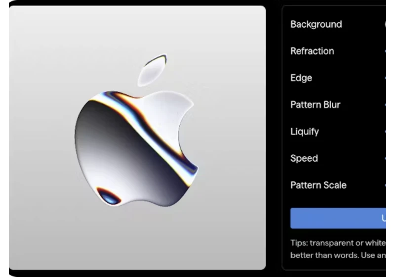 Turn your logo into Apple liquid metal