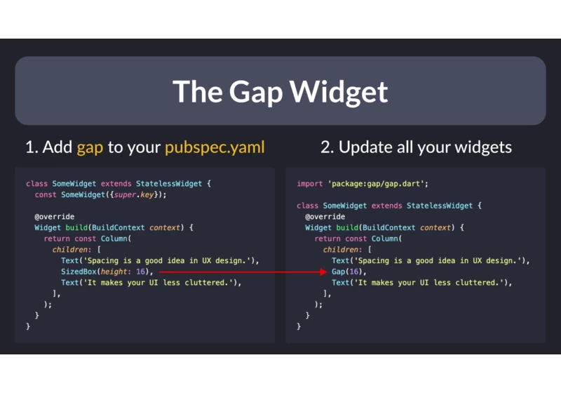 Add Fixed Spacing with the Gap Widget
