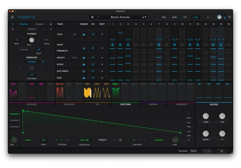 Arturia Pigments 5 adds generative sequencing and external audio processing