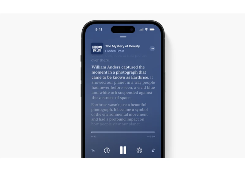 Apple Podcasts will automatically generate transcripts in iOS 17.4
