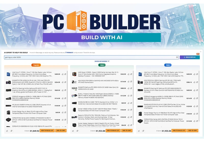 Newegg's ChatGPT Plugin Helps You Plan a PC Build