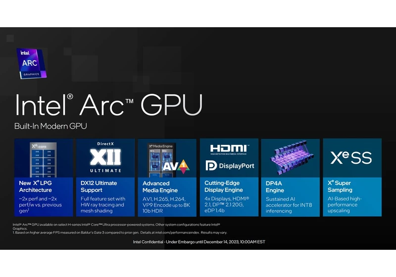  Intel Arc driver update takes gaming to a whole new level on everything from laptops to handheld devices 