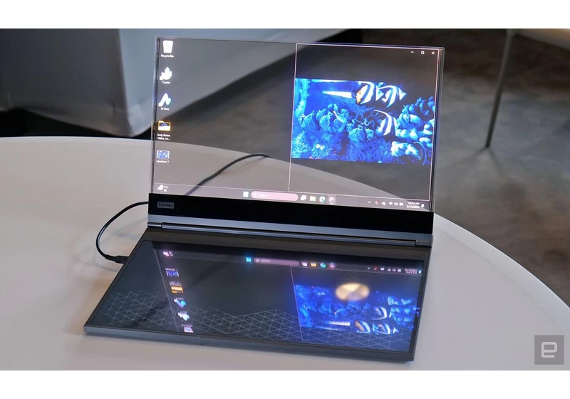 Lenovo’s Project Crystal is the world’s first laptop with a transparent microLED display