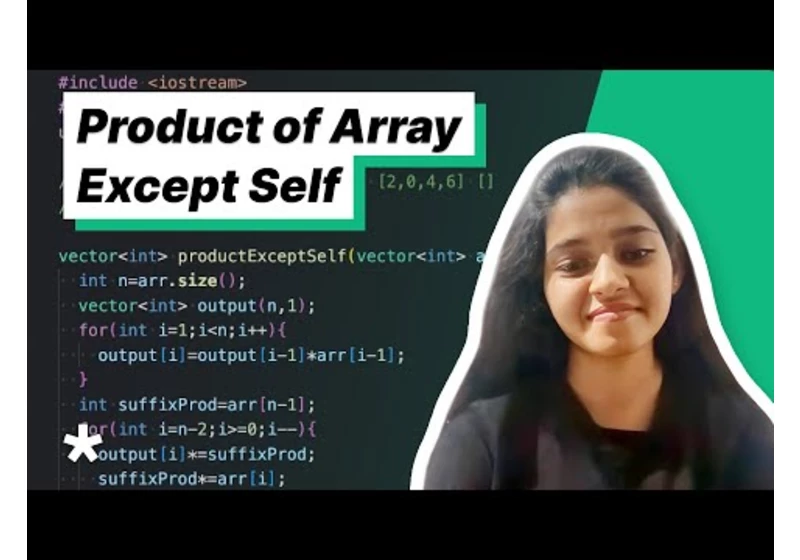 Coding Mock Interview - Product of Array Except for Self (with Ex-Google SWE)