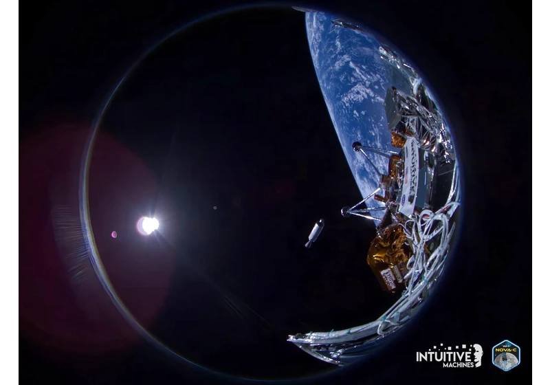 Intuitive Machines’ moon lander sent home its first images and they’re breathtaking