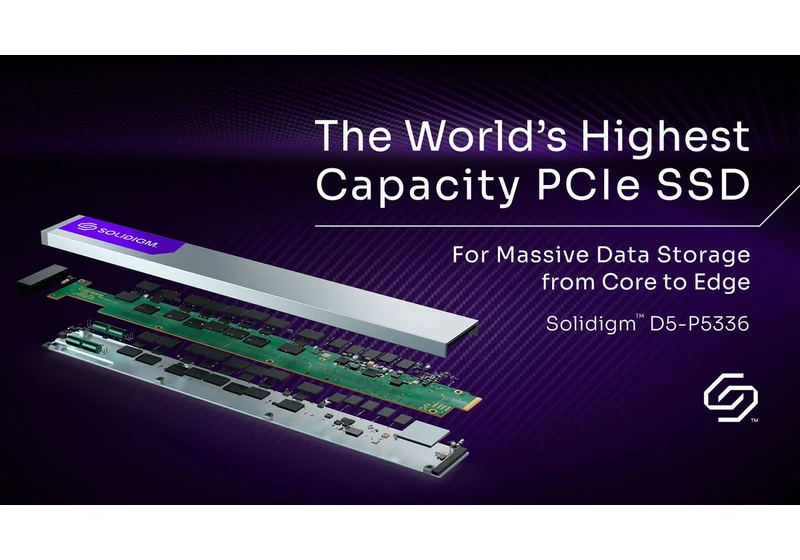 Solidigm Launches 61.44TB PCIe SSD: Up to 7,000 MB/s