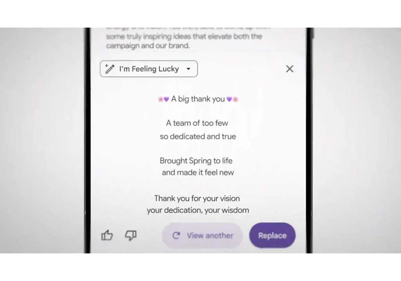 Google’s new AI features write text for Gmail, Docs, and more