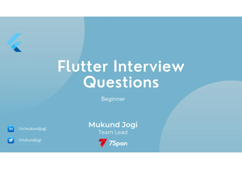 Flutter Interview Questions for Beginner