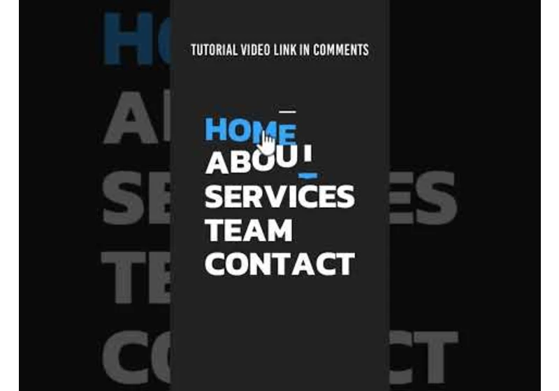 Javascript Menu Hover Effects | Html CSS #shorts