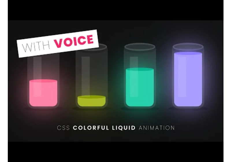 CSS Colorful Glowing Liquid Glass Animation Effects | Html CSS Animation