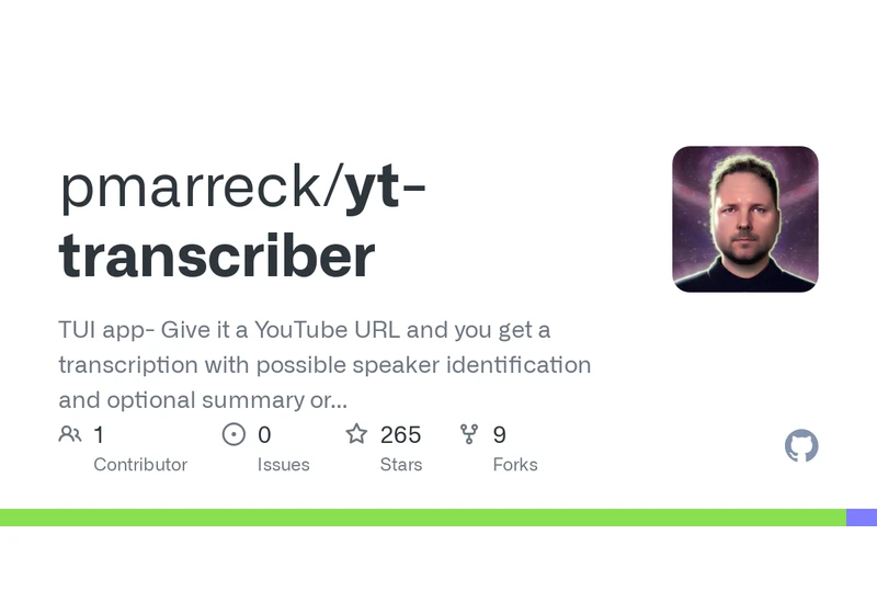 Yt-transcriber – Give a YouTube URL and get a transcription