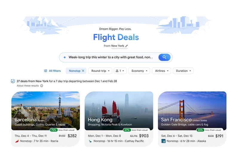 Google's New AI Flight Deals Tool Works, but Only if You're an 'Anywhere, Anytime' Traveler