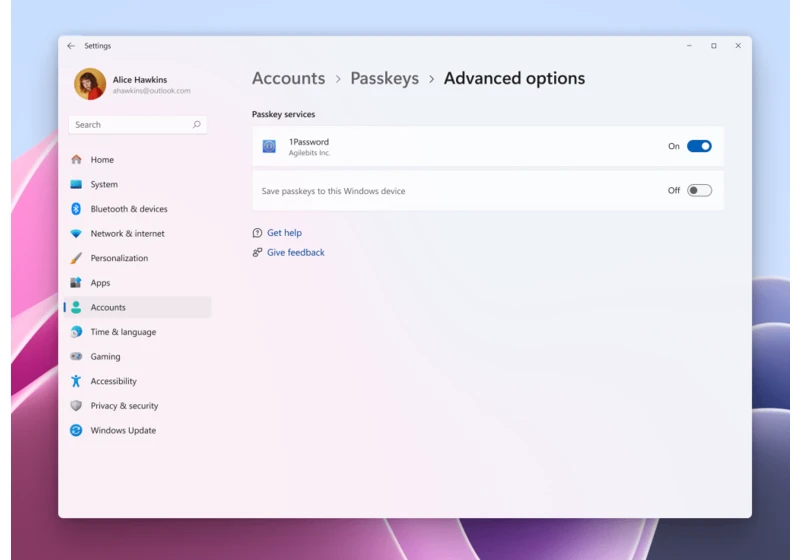 You can use 1Password passkeys directly in Windows 11 soon