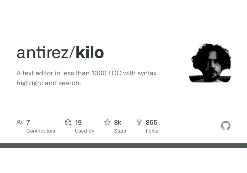 Kilo: A text editor in less than 1000 LOC with syntax highlight and search