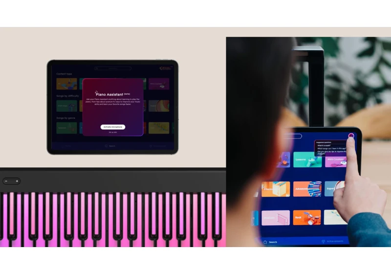 This high-tech piano wants to teach you to play with the power of AI