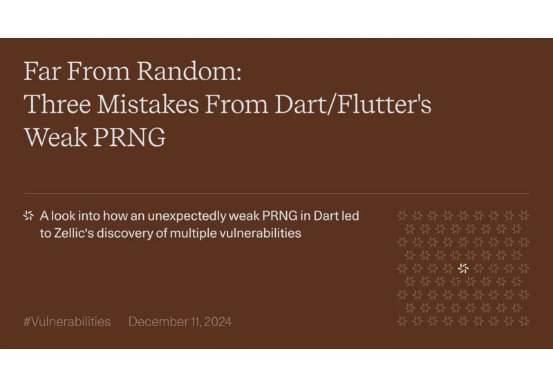 Three Mistakes from Dart/Flutter's Weak PRNG