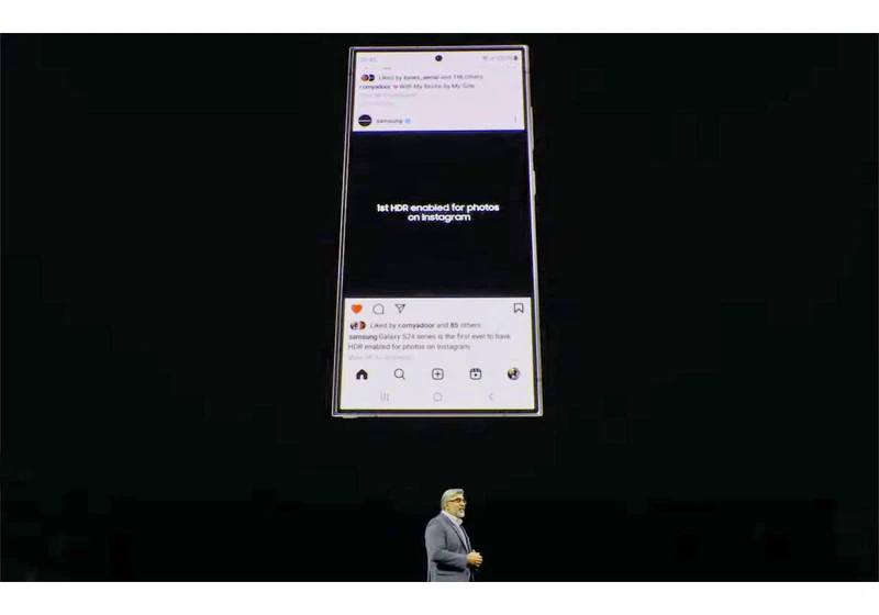 Instagram and Snapchat can use Samsung Galaxy S24's native camera features