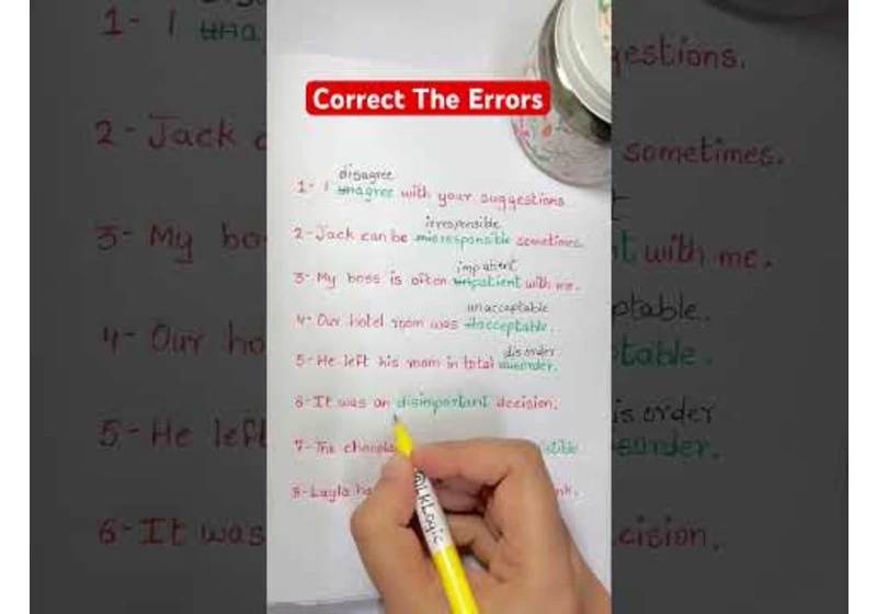 Correct The Errors