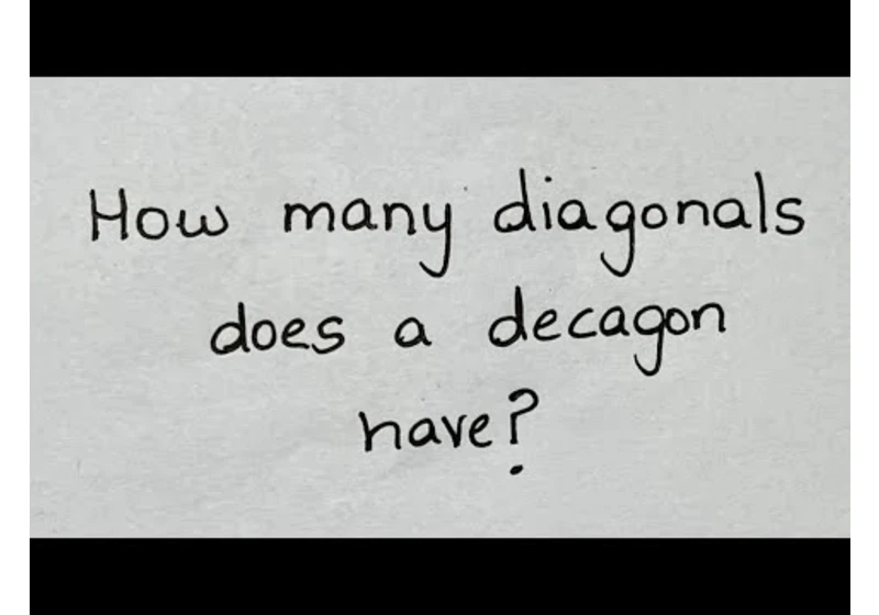 How many diagonals does a decogon have ? Geometry