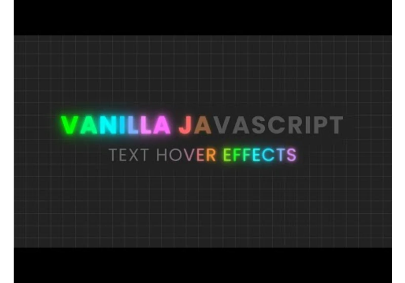 Text Hover Effects using CSS & Javascript