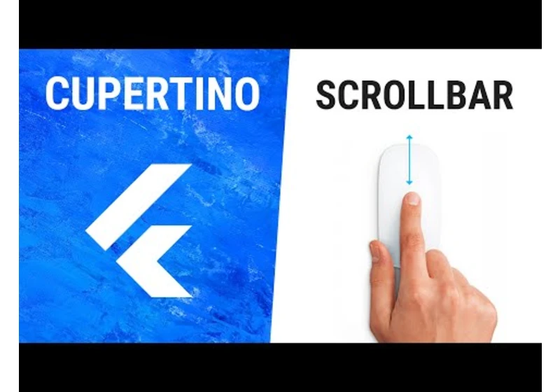 Flutter CupertinoScrollbar Widget
