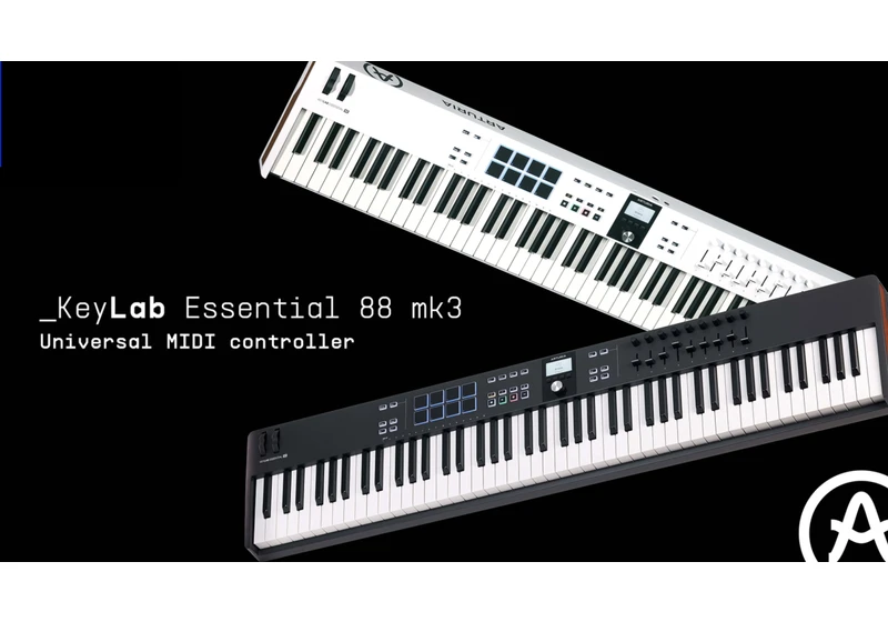 Arturia adds an 88-key option to its KeyLab Essential mk3 line of MIDI controllers