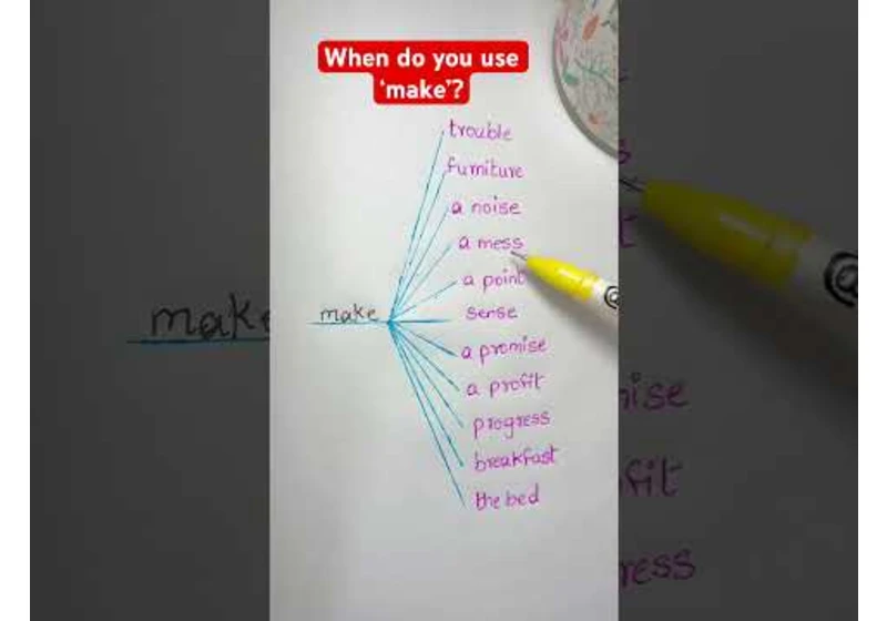 When do you use ‘make’?