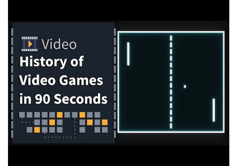 History of Video Games in 90 seconds