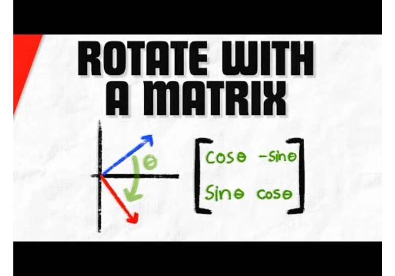 Use Matrix Multiplication to Rotate a Vector | Linear Algebra Exercises