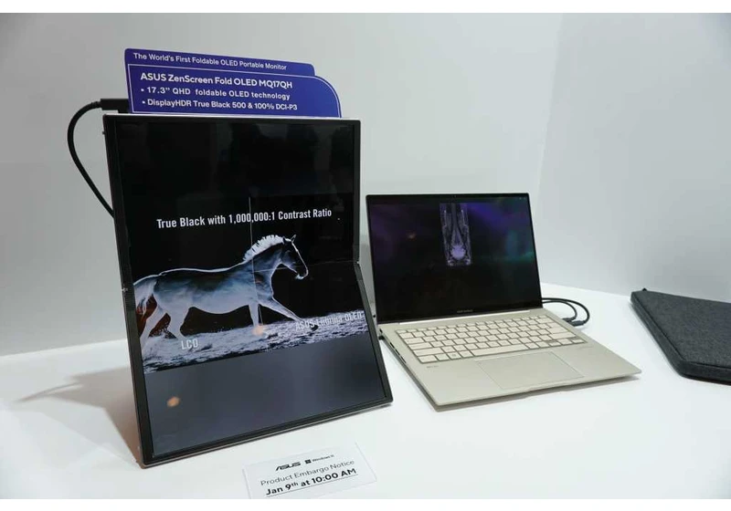 Asus’ ZenScreen Fold OLED is the luxurious Rolls Royce of portable monitors