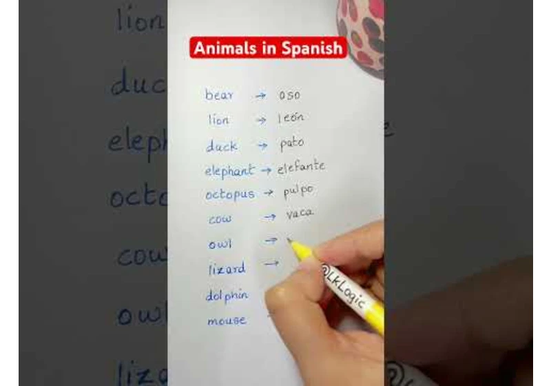 Animals in Spanish