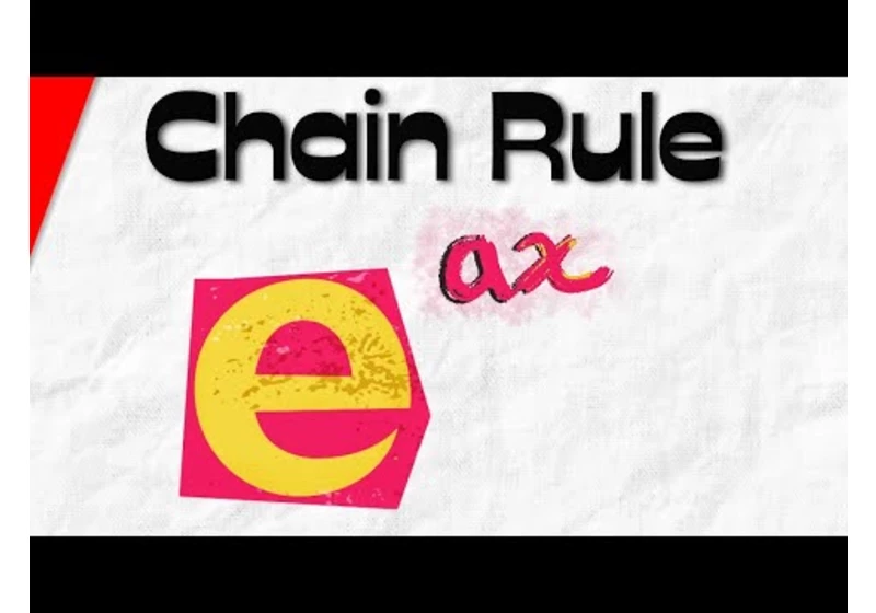 Derivative of e^(ax) with Chain Rule | Calculus 1 Exercises