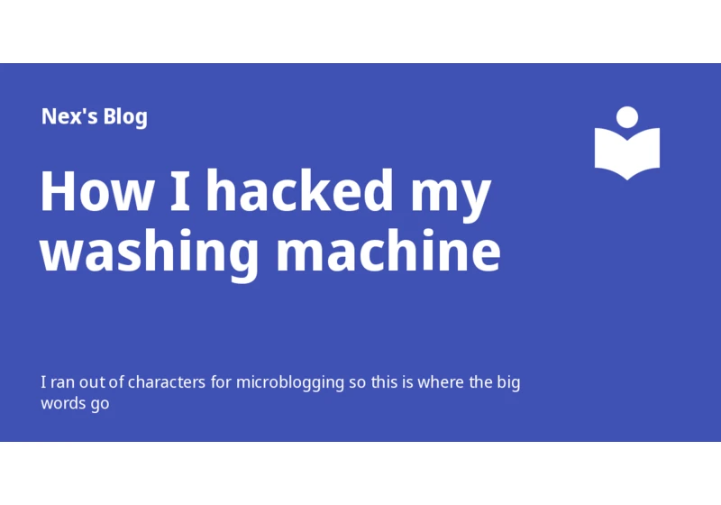 I hacked my washing machine