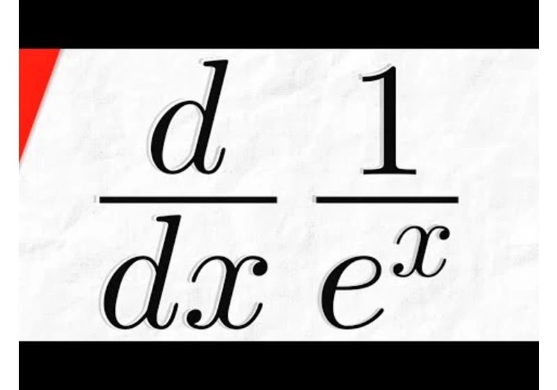 Derivative of 1/e^x with Chain Rule | Calculus 1 Exercises