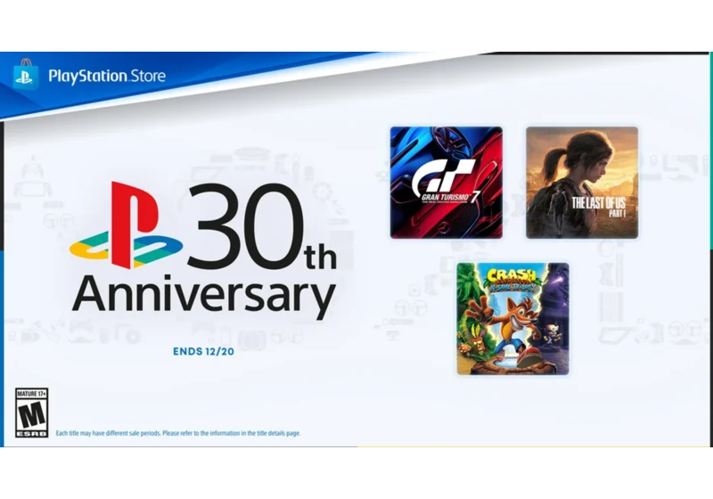 Sony announces its PlayStation 30th Anniversary sale, offering discounts on hundreds of games