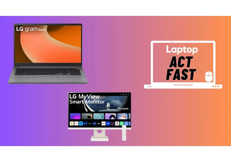 Save $100 off the brand new LG Gram Book and get a free LG MyView Smart Monitor — all for under $1,000!
