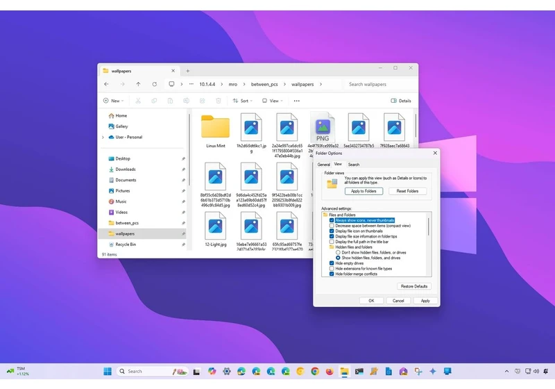 How to disable File Explorer thumbnails on Windows 11