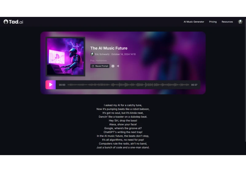 How to use a new free AI tool for writing songs (including lyrics) for free