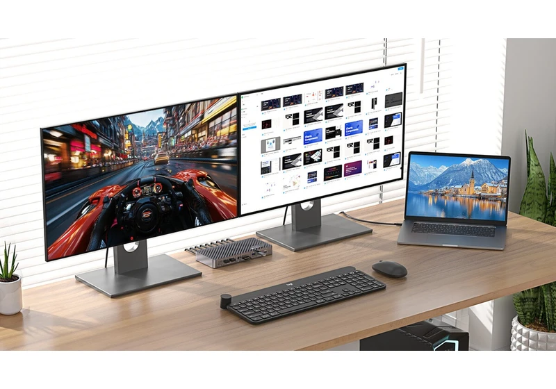  What a claim! This KVM docking station switch can handle two 8K monitors - yes, you heard it right, that's 66 million pixels (or 32 Full HD displays) 