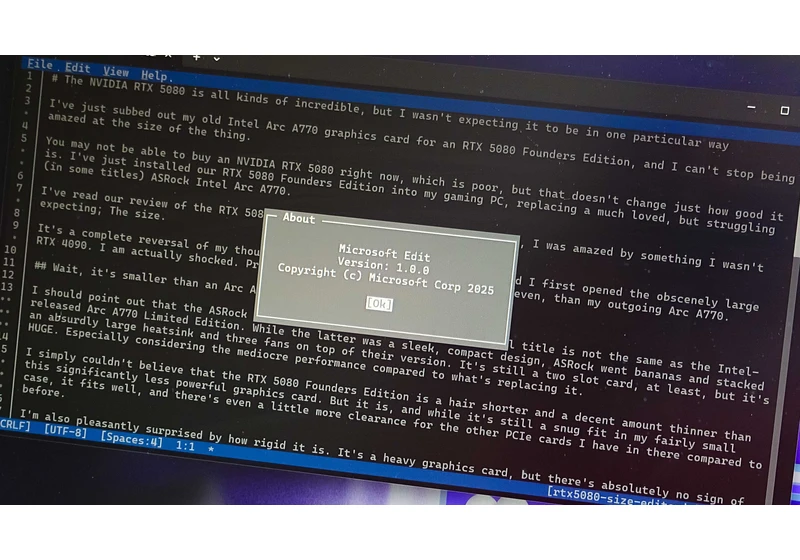 Microsoft quietly released an open source command line text editor for Windows 11 — here's how you can try it now